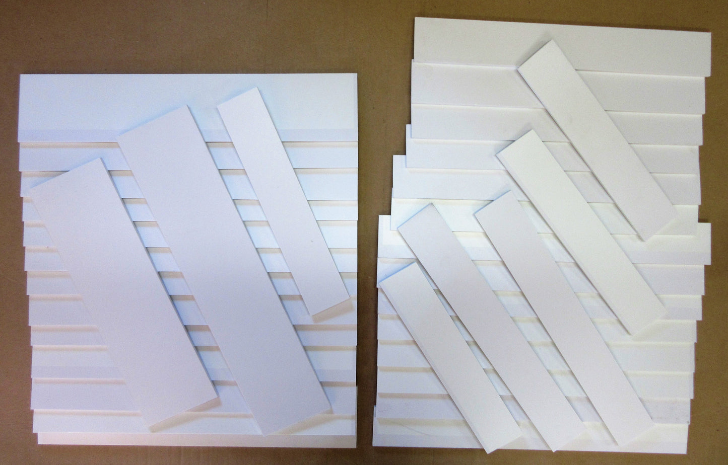 PVC Hartschaumplatten 6mm Streifen ca. 3 kg Reste Weiß - Kunststoff Platten Diverse Größen