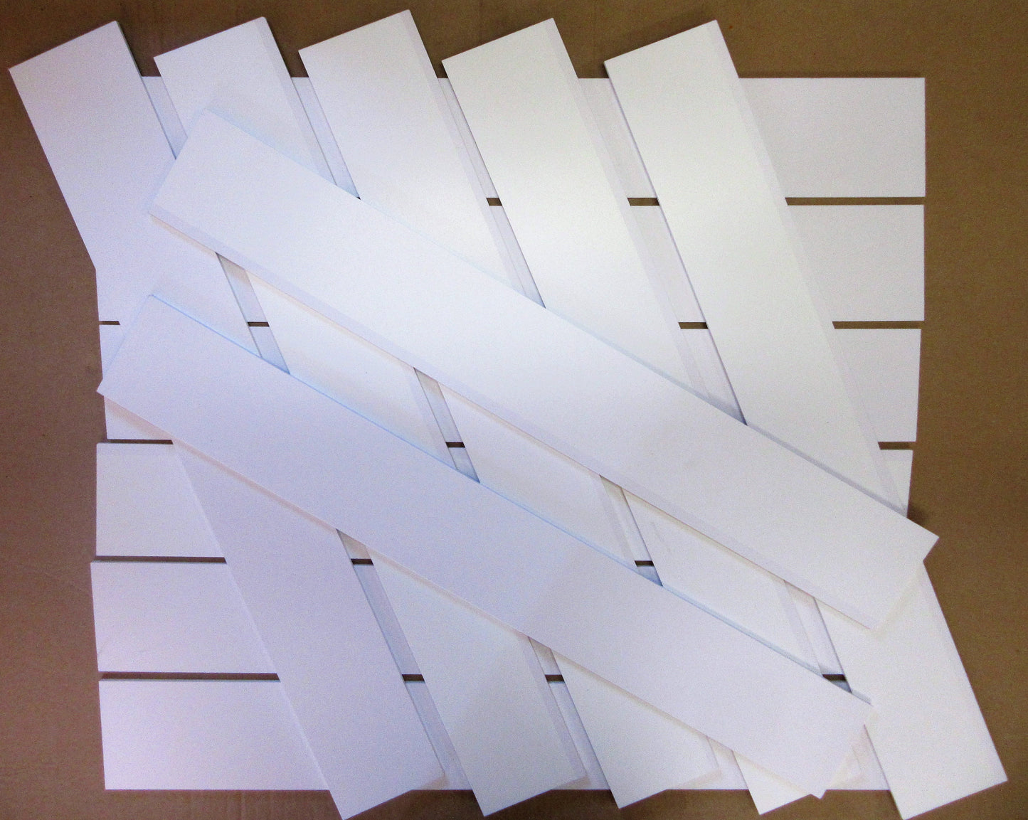 PVC Hartschaumplatten 6mm Streifen ca. 3 kg Reste Weiß - Kunststoff Platten Diverse Größen