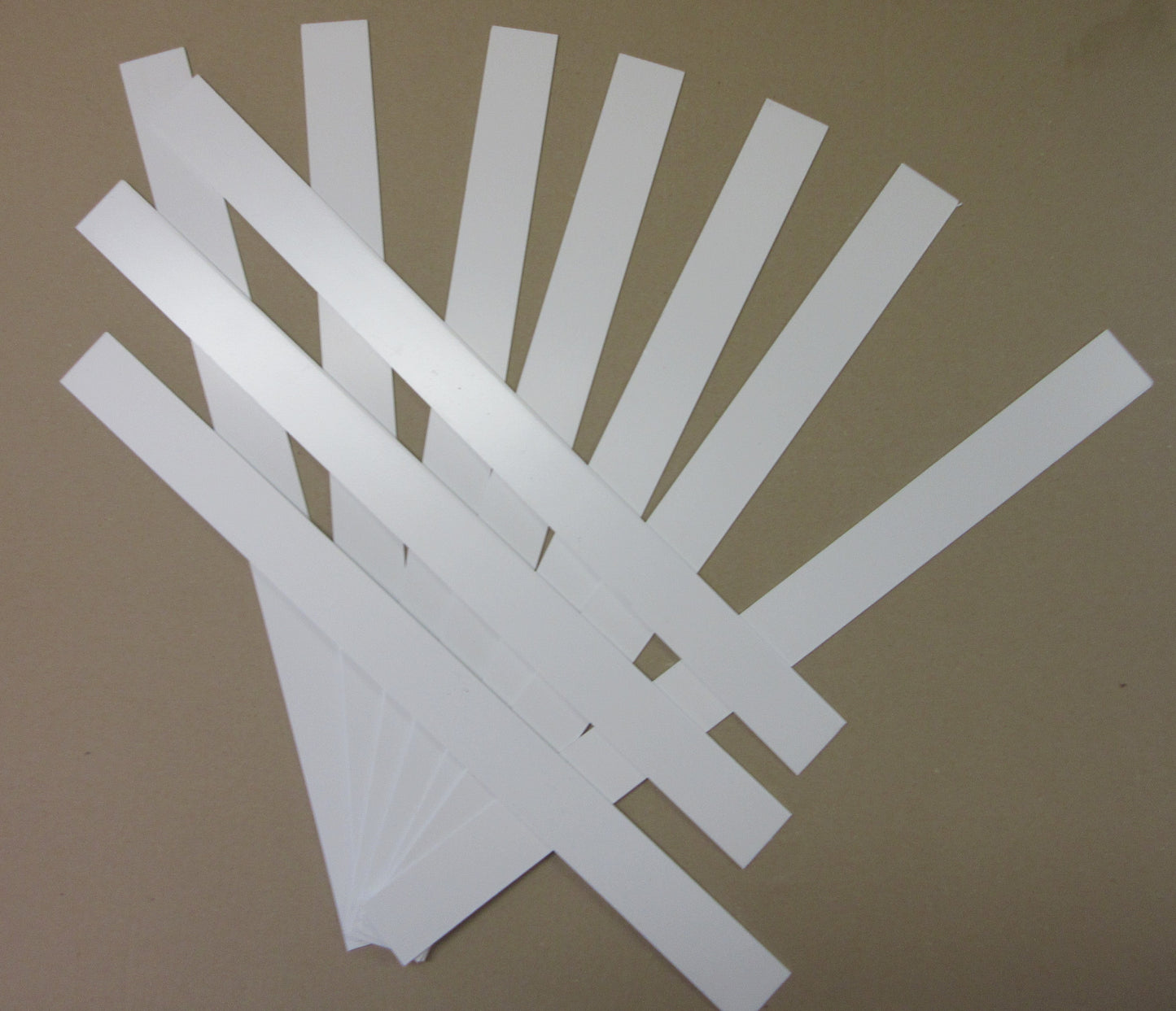10 Stück PVC Hartschaumplatten Streifen 2mm Zuschnitt weiß 500 x 45mm - KömaPrint® Kunststoffplatte