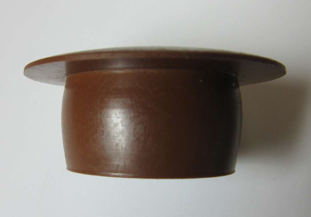 Blindstopfen KB200 20,5mm Braun Kunststoff - Kopf:25,5mm - Höhe: 9mm