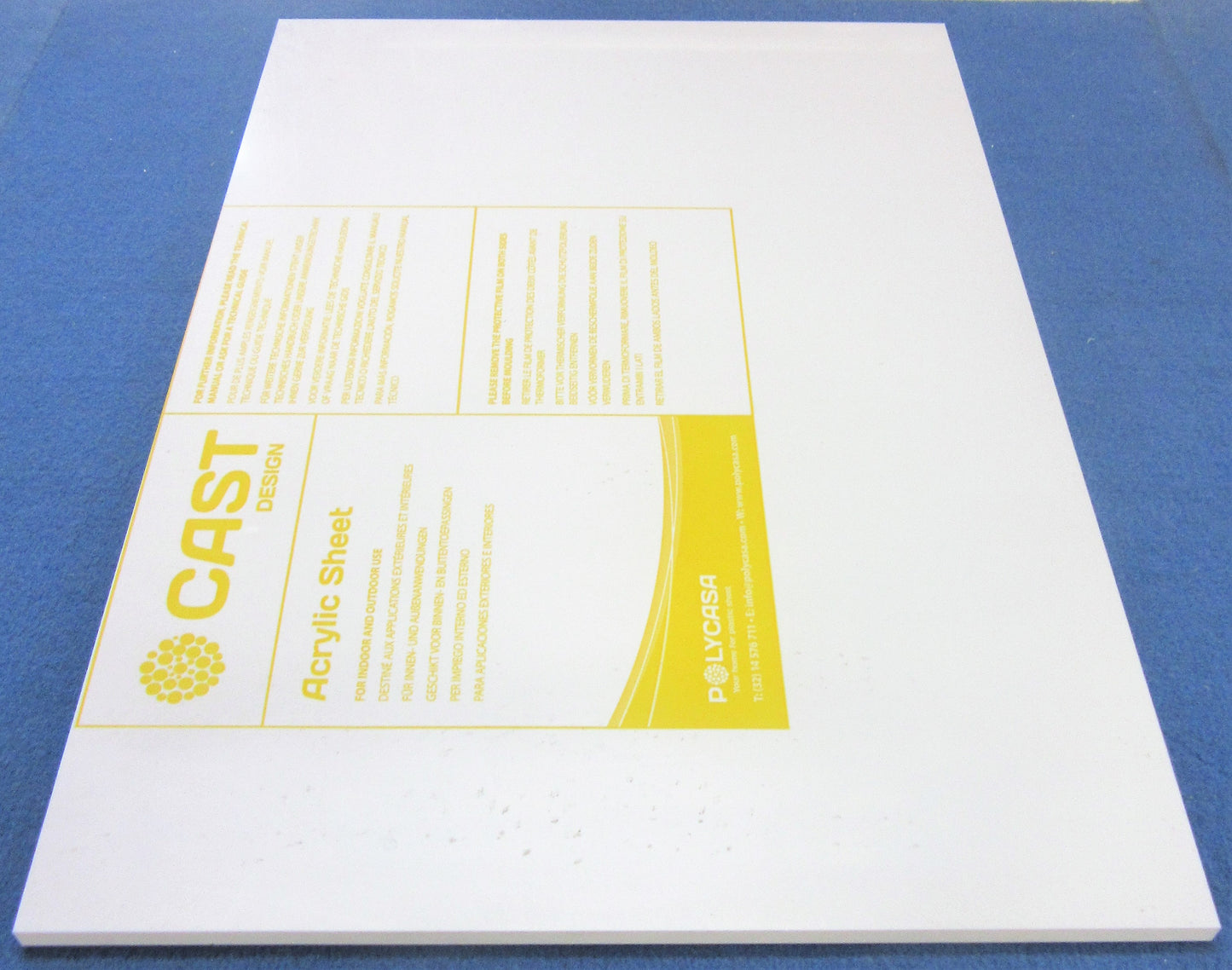 Acryl GS-Platte 8mm DIN A3 420 x 297mm Cast Design Kunststoffglas Polycasa