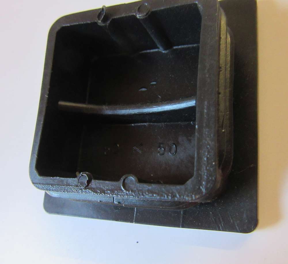 Abdeckkappen Schwarz 60 x 60mm Fußkappen Endkappen Gleiter PE Lamellenstopfen