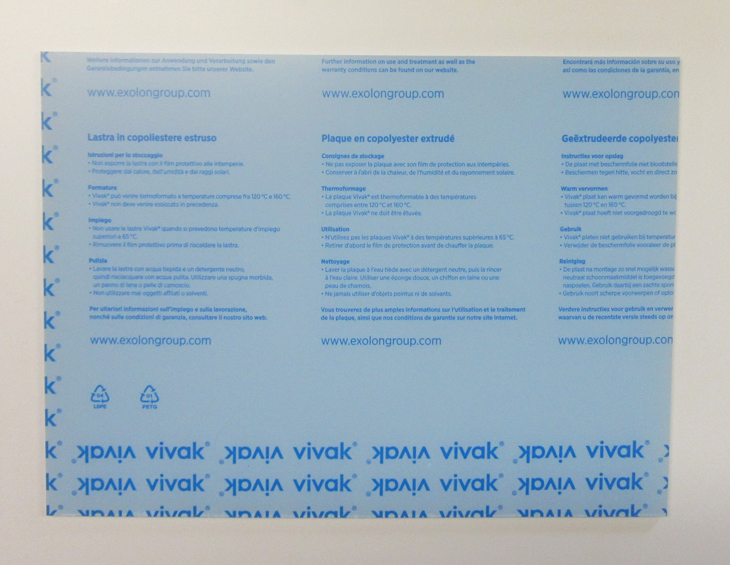 PET-G Platte Vivak® 6mm Zuschnitt 400 x 309mm Kunststoffglas klar Copolyester