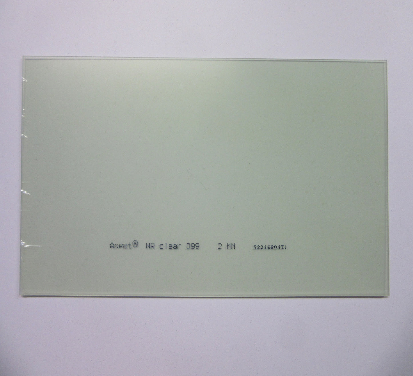 PET-A Platte 2mm Axpet® NR clear 099 Zuschnitt 297 x 215mm Kunststoffplatte