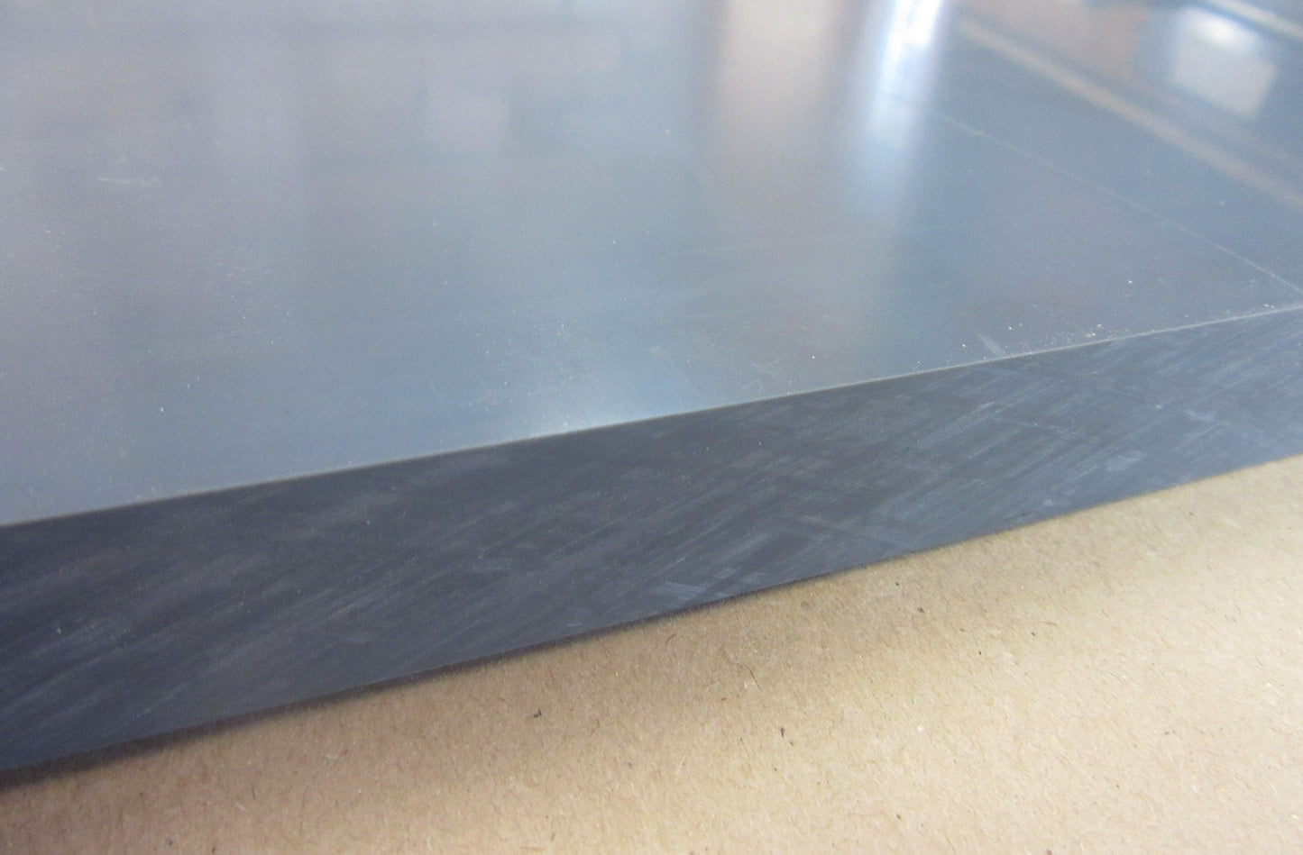 PVC-U CAW Platte 20mm Dunkelgrau Zuschnitt 776 x 400mm Technischer Kunststoff