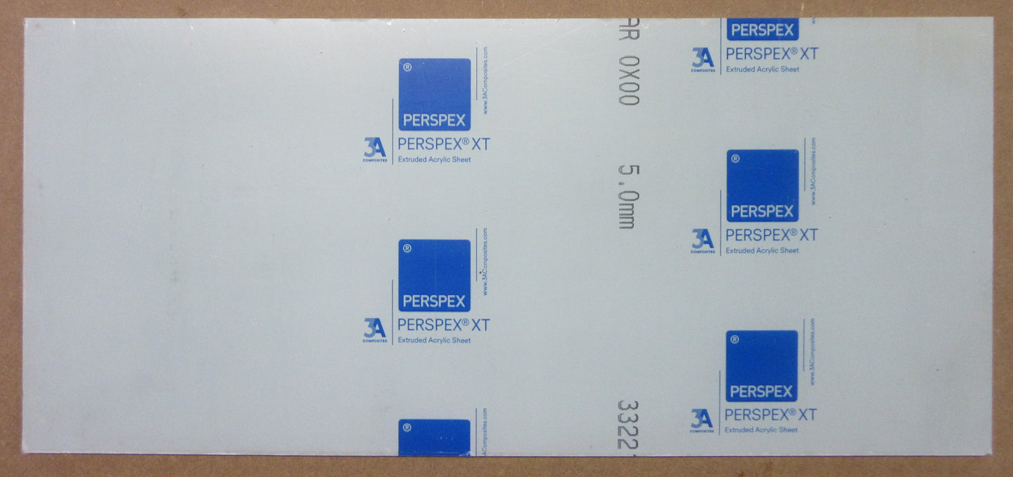 Acryl XT Platte 5mm Zuschnitt 540 x 245mm Kunststoffglas Acrylglas transparent