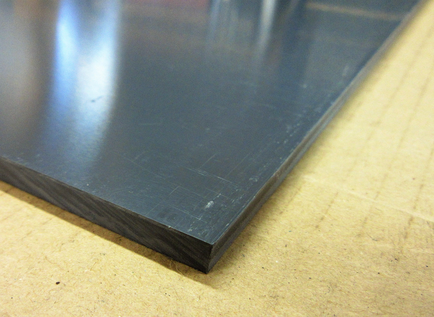 PVC-U CAW Platte 6mm Dunkelgrau Zuschnitt 500 x 477mm Technischer Kunststoff