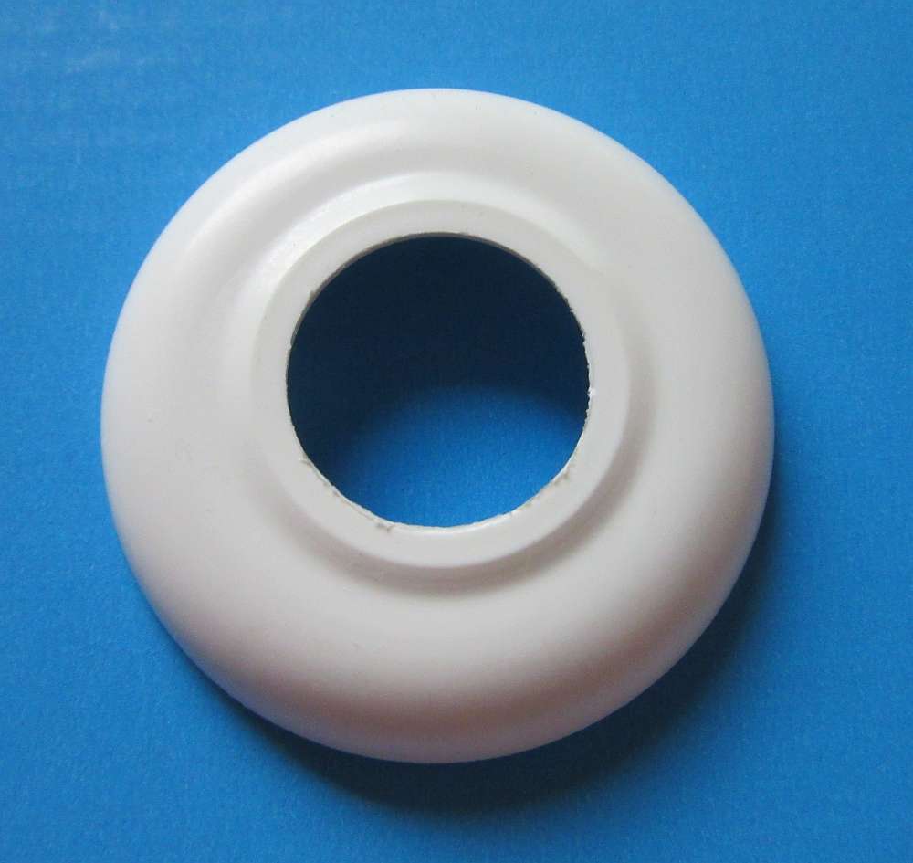 Rosette 50mm, Loch 20mm Kunststoff Weiß – Rund