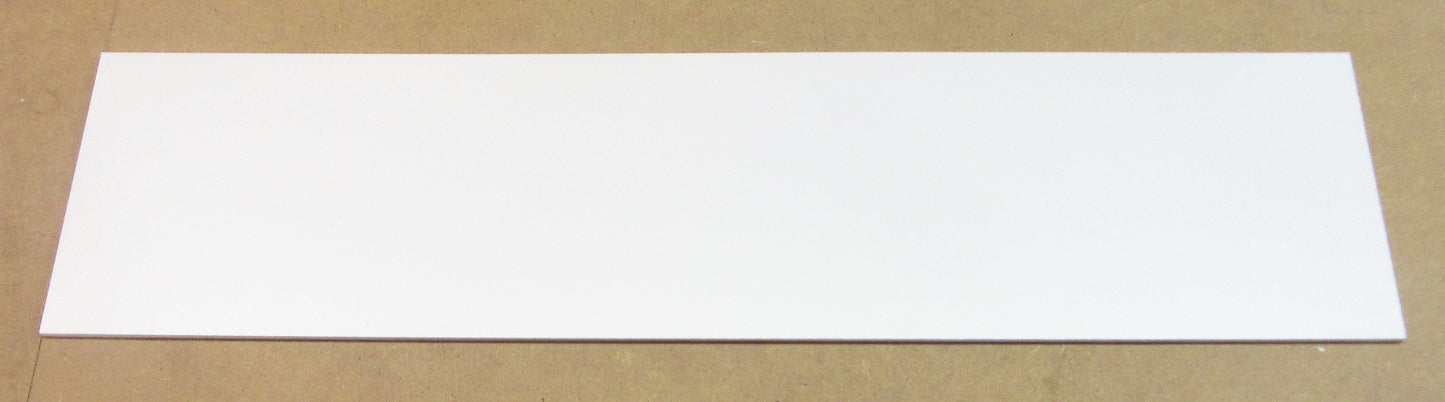PVC Hartschaumplatte 3mm Streifen weiß 500 x 123mm - Kunststoff Platte SIMOPOR S