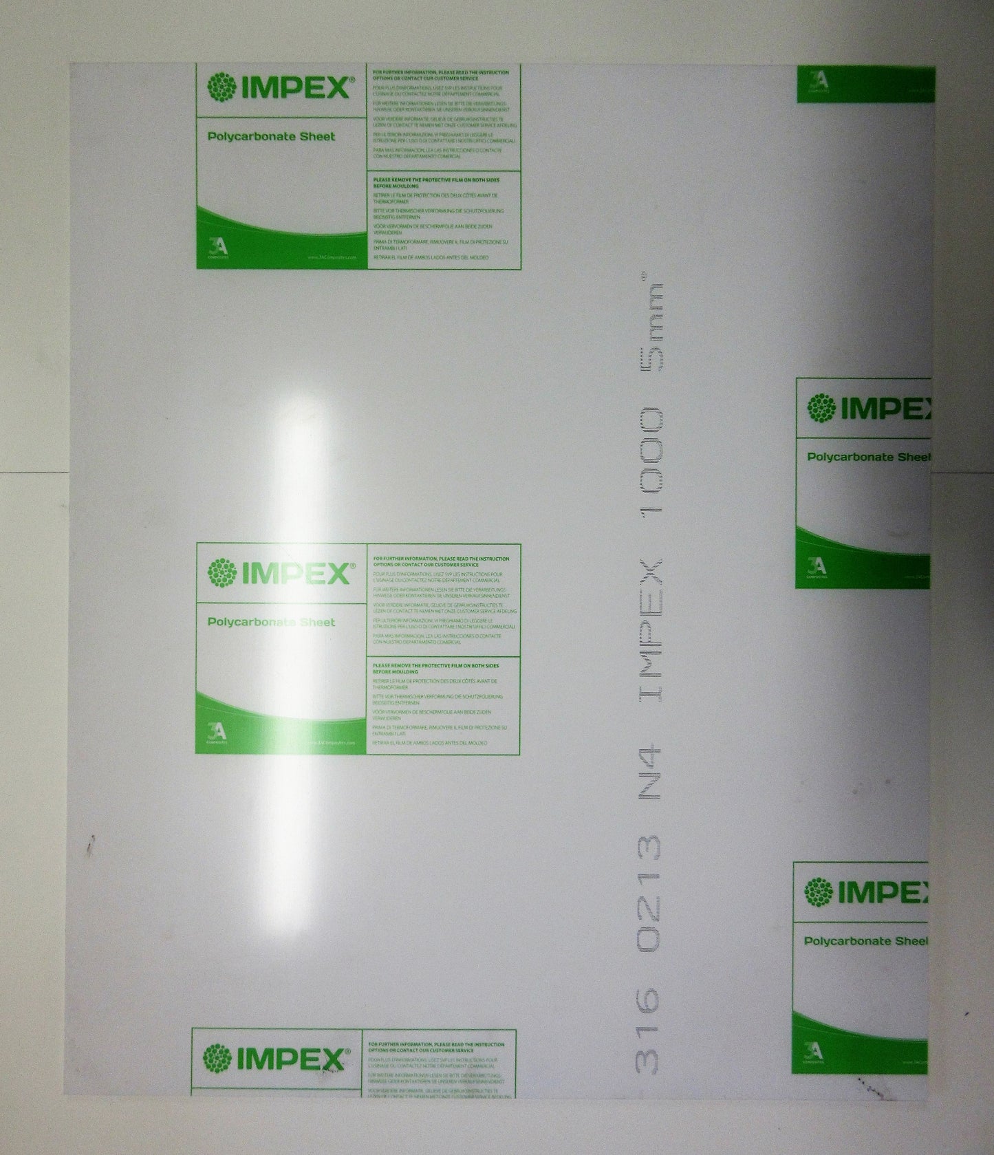 PC Platte 5mm Zuschnitt 705 x 590mm Kunststoffglas transparent Polycarbonat
