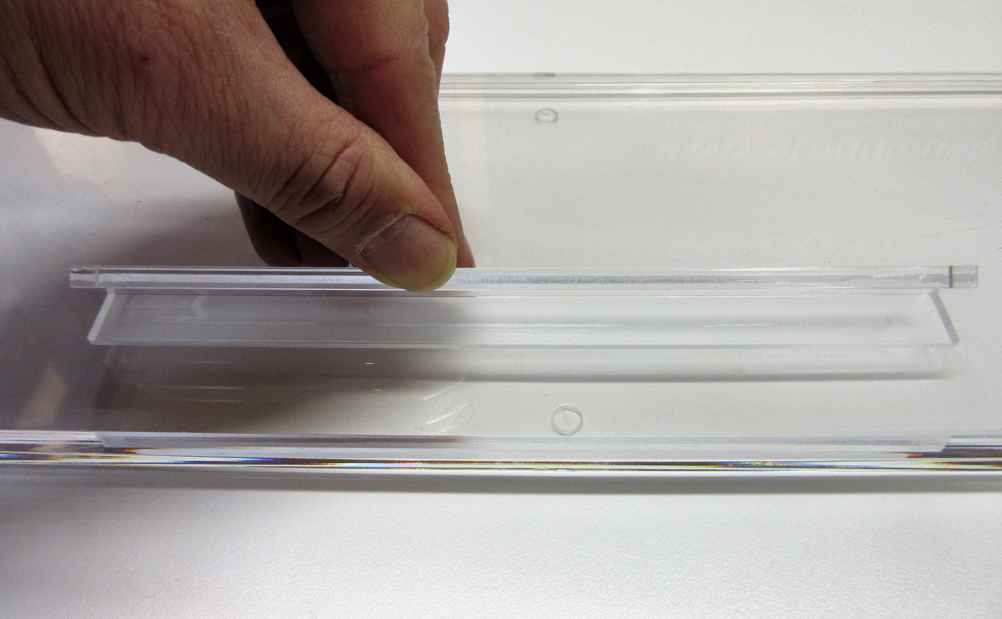 Acryl Bilderrahmen mit Magnet, Beschriftungsfeld, Thekenauflage, Werbeschild,