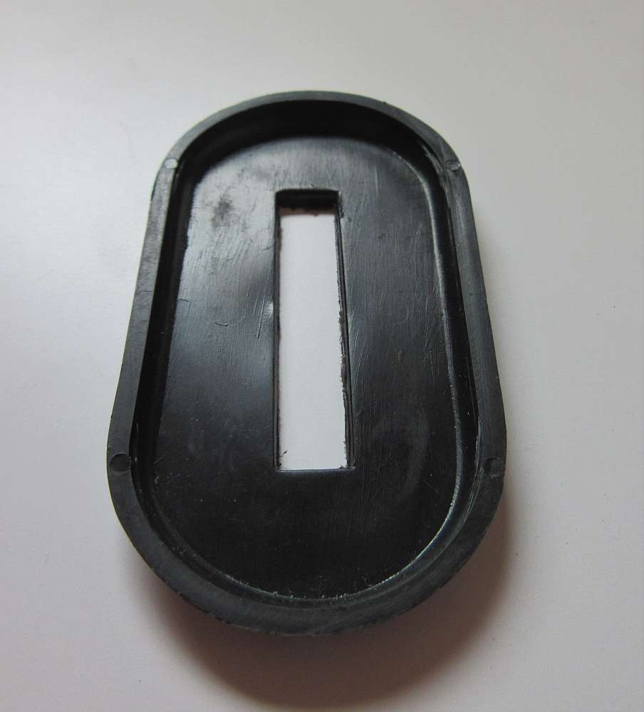 Rosette 73 x 40mm - Loch 40 x 8mm Schwarz Oval