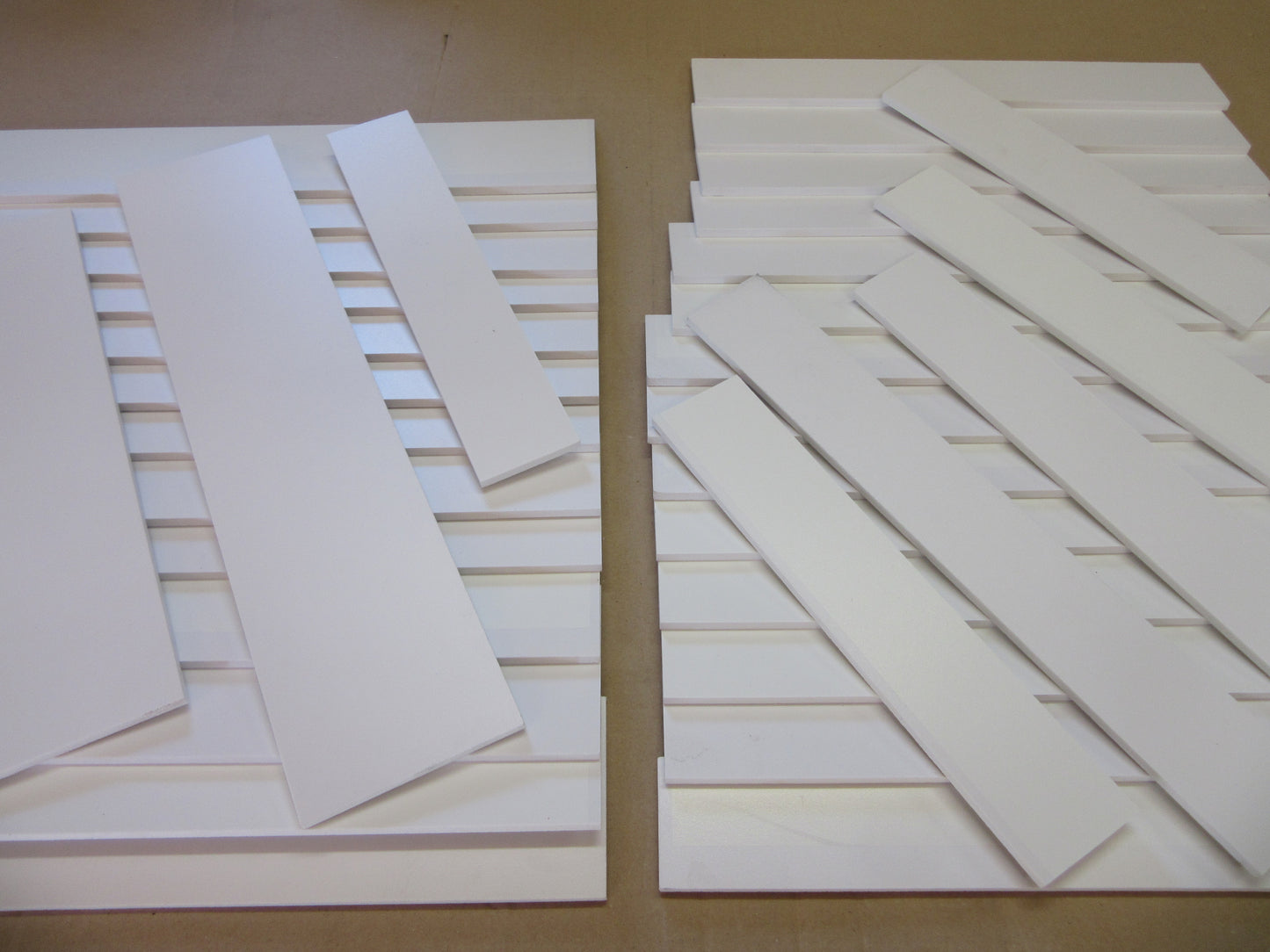PVC Hartschaumplatten 6mm Streifen ca. 3 kg Reste Weiß - Kunststoff Platten Diverse Größen