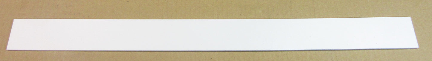 PVC Hartschaumplatte 3mm Streifen weiß 548 x 45mm - Kunststoff Platte SIMOPOR S