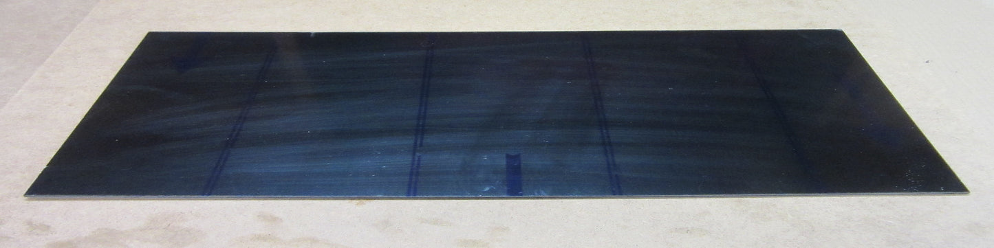 Alu-Verbundplatte 3mm Schwarz glänzend Zuschnitt 748 x 350mm, Deckschicht 0,3mm