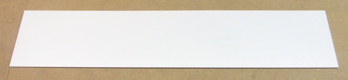 PVC Hartschaumplatte 3mm Streifen weiß 524 x 105mm - Kunststoff Platte SIMOPOR S