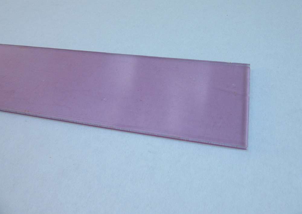 POLYCASA® SAN UVP Platte 4mm Zuschnitt 640 x 79mm Kunststoffglas UV beschichtet