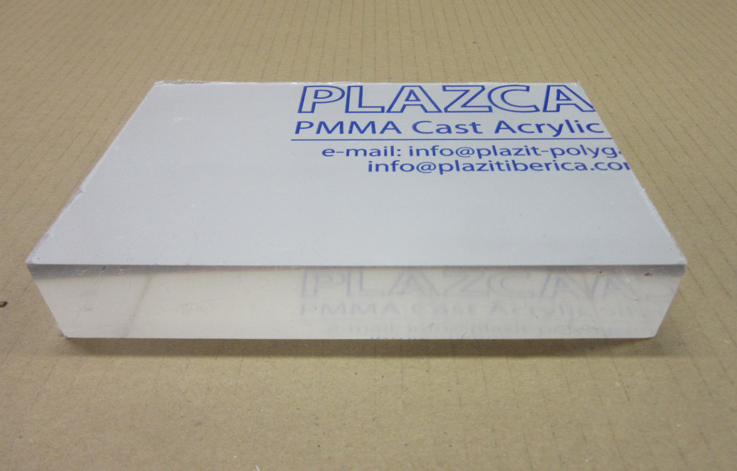 Acryl GS-Platte 24mm 201 x 152mm Deko Schaufenster Ausstellung Acrylglas poliert
