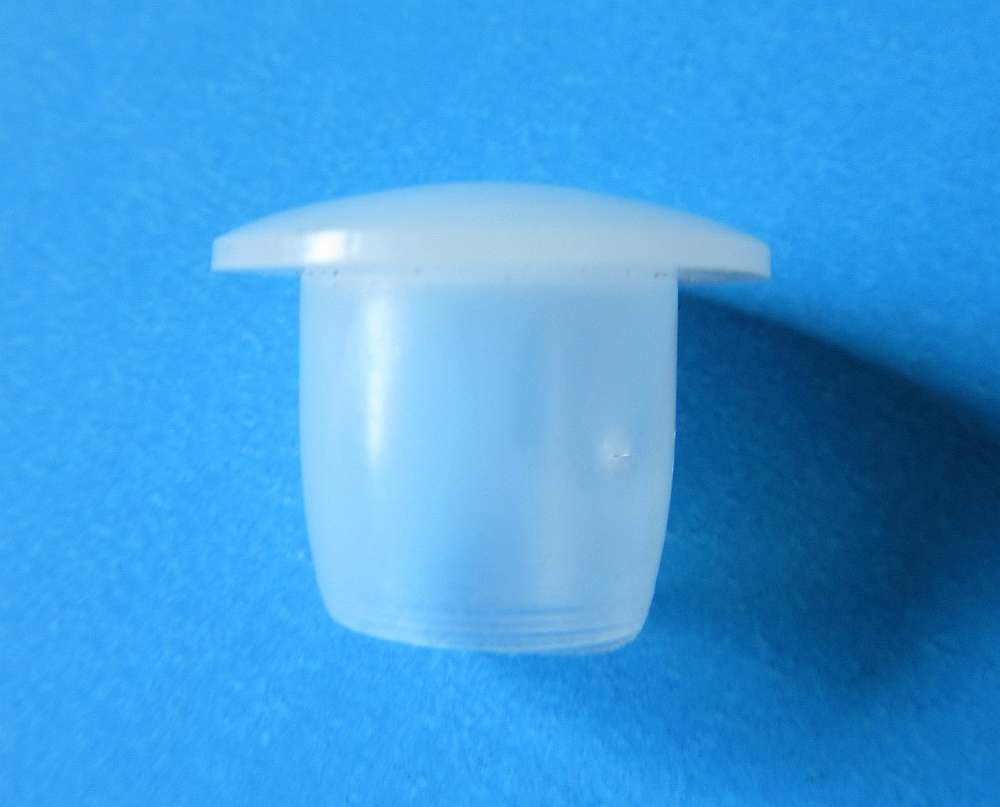 100 Stück Blindstopfen KB10 10mm Natur Kunststoff - Kopf: 15mm - Höhe: 9mm
