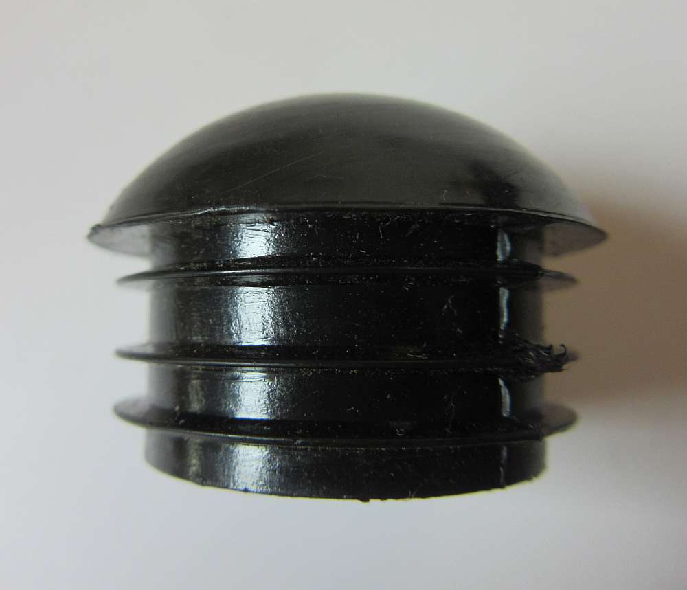 Abdeckkappen Schwarz 34mm, rund, Fußkappen, Endkappen, Lamellenstopfen, Kappe