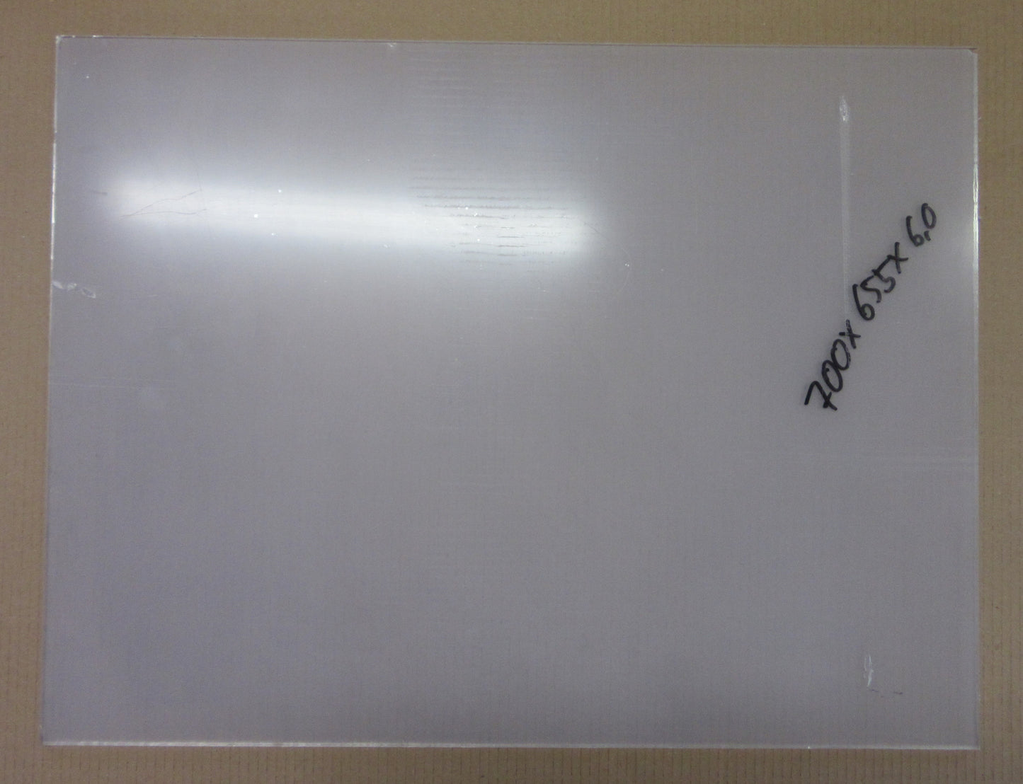 PET-G Lumex® Platte 6mm Zuschnitt 655 x 497mm Kunststoffglas transparent