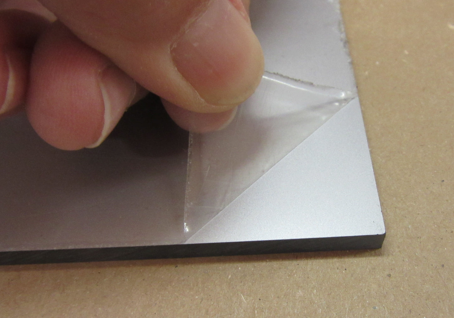 PC Platte 5mm Zuschnitt DIN A2 594 x 420mm Kunststoffglas Silber foliert Polycarbonat