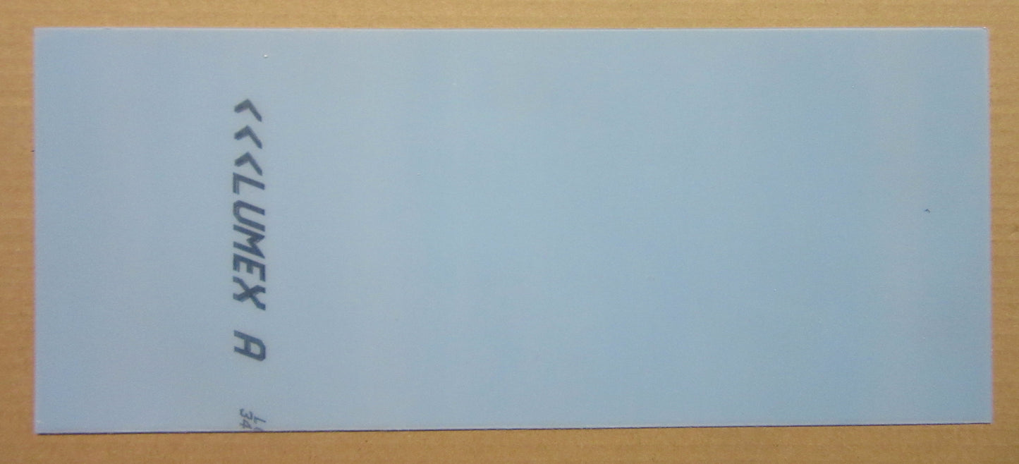 PET-A Lumex® Platte 0,8mm Zuschnitt 314 x 143mm farblos klar - Tiefziehmaterial