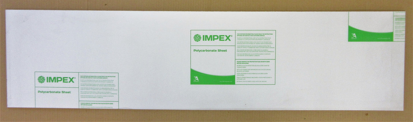 PC UV Platte 3mm Zuschnitt 1000 x 260mm Polycarbonat Kunststoffglas klar
