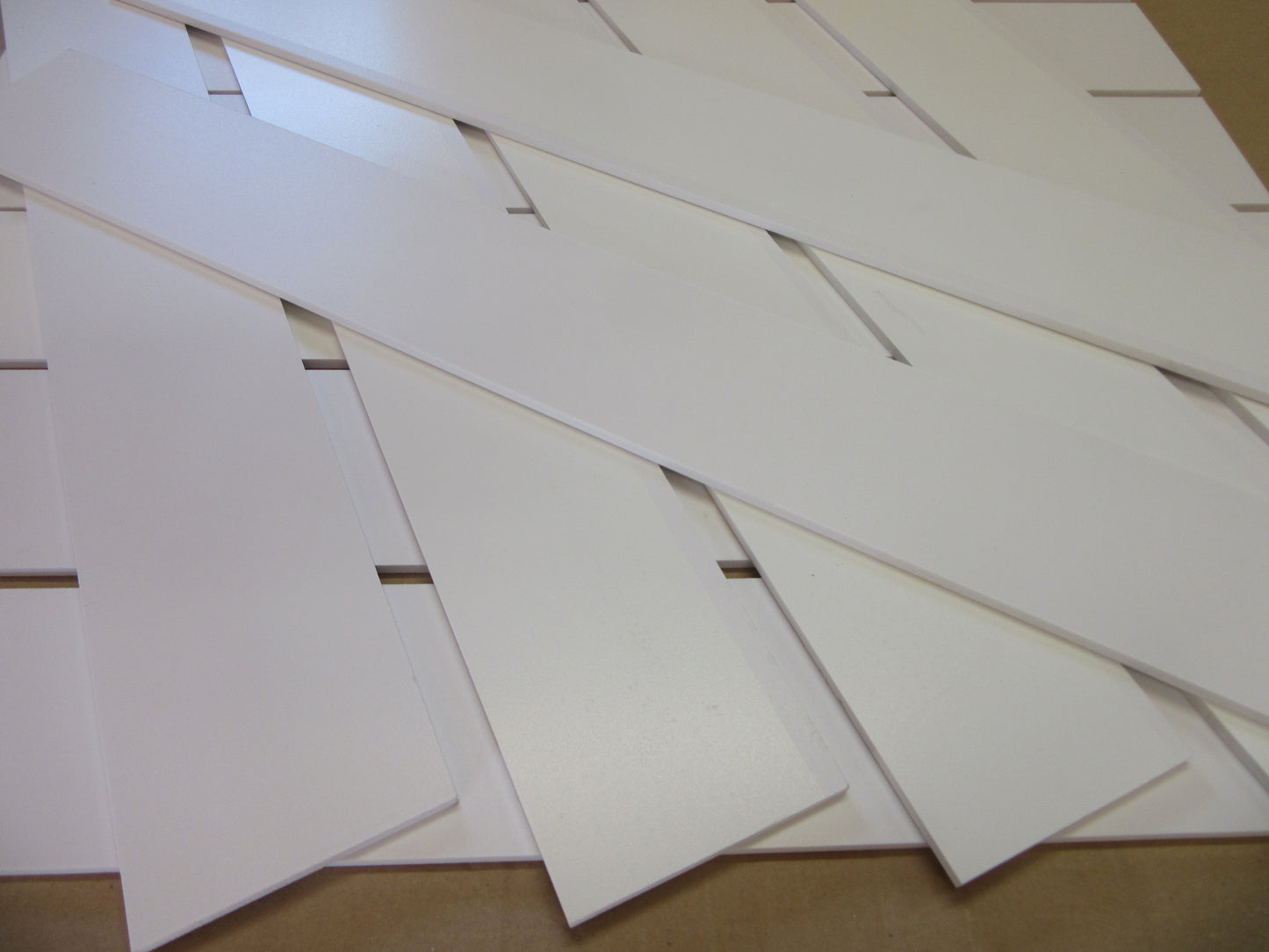 PVC Hartschaumplatten 6mm Streifen ca. 3 kg Reste Weiß - Kunststoff Platten Diverse Größen