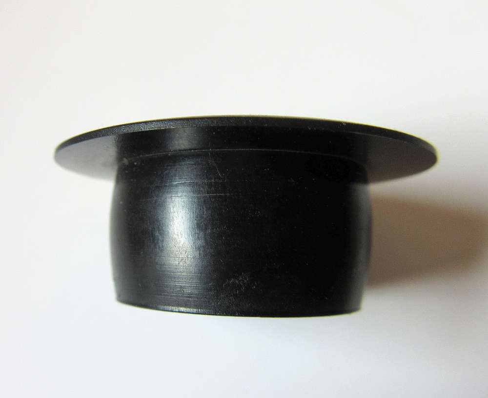 Blindstopfen KB246 25mm Schwarz Kunststoff - Kopf:36mm - Höhe: 16,5mm