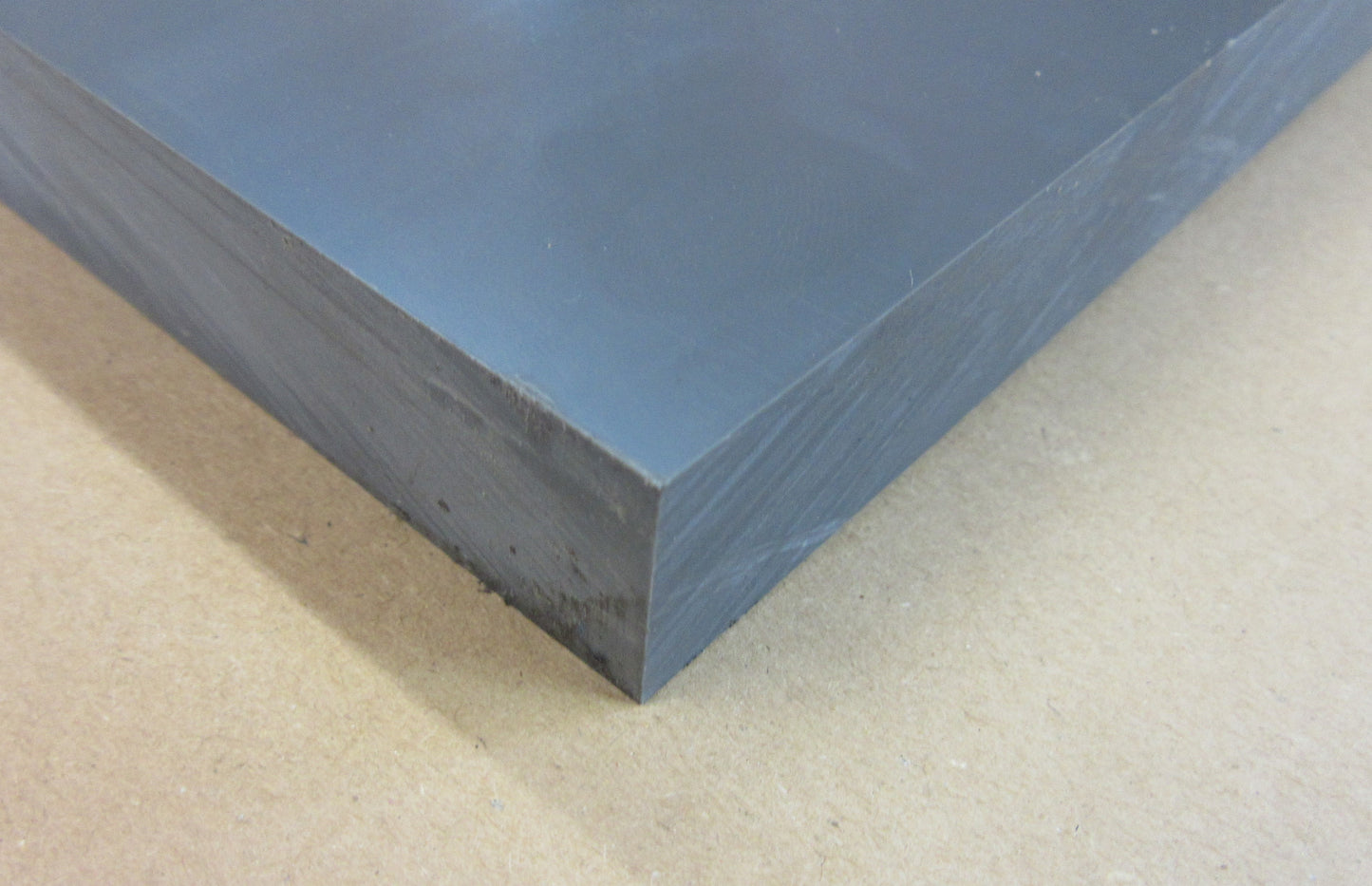 PVC-U CAW Platte 20mm Dunkelgrau Zuschnitt 776 x 400mm Technischer Kunststoff