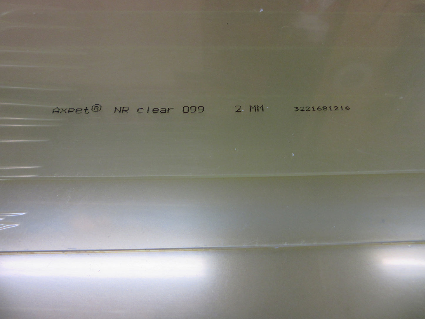 PET-A Platten 2Kg Reste aus Zuschnitt 2mm Axpet® NR clear 099 Kunststoffplatten