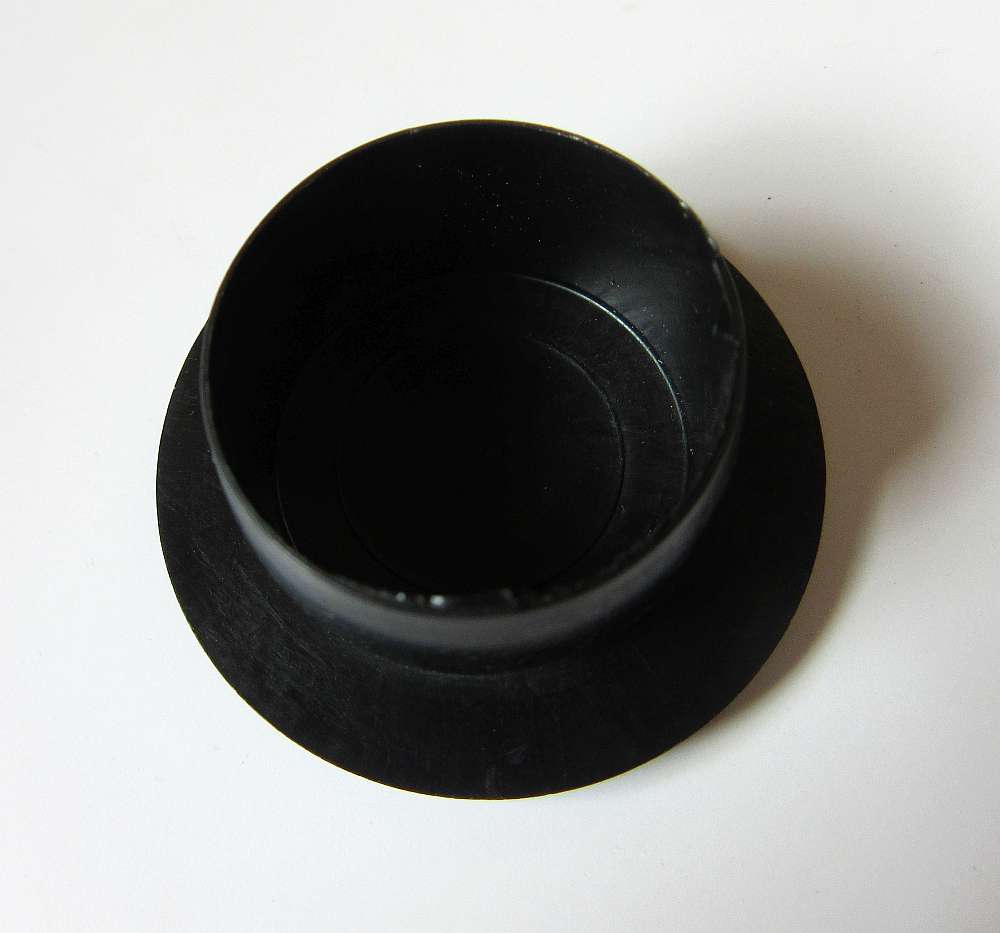 Blindstopfen KB246 25mm Schwarz Kunststoff - Kopf:36mm - Höhe: 16,5mm