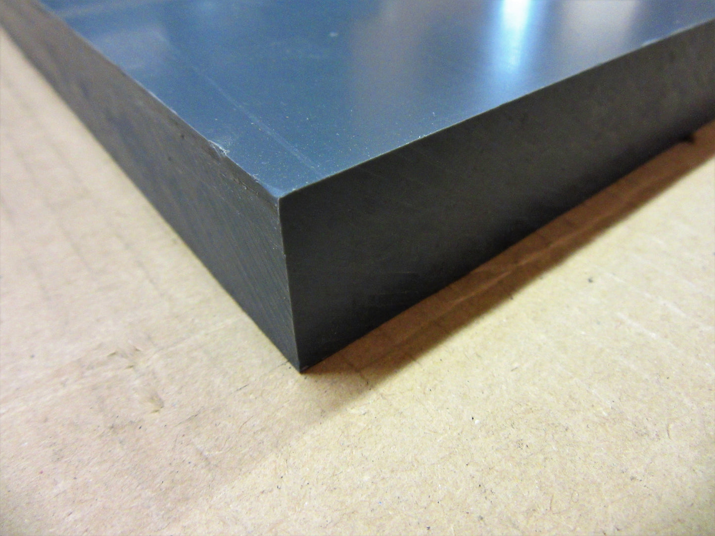 PVC-U CAW Platte 25mm Dunkelgrau Zuschnitt 778 x 319mm Technischer Kunststoff