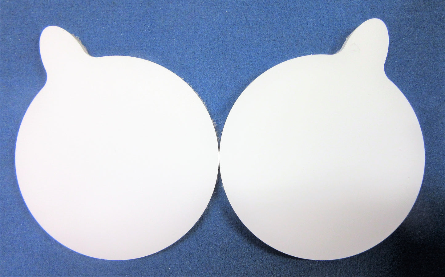 PVC Hartschaumplatte 10mm Zuschnitt Weiß Kreis 91mm mit Ausbuchtung Kunststoff