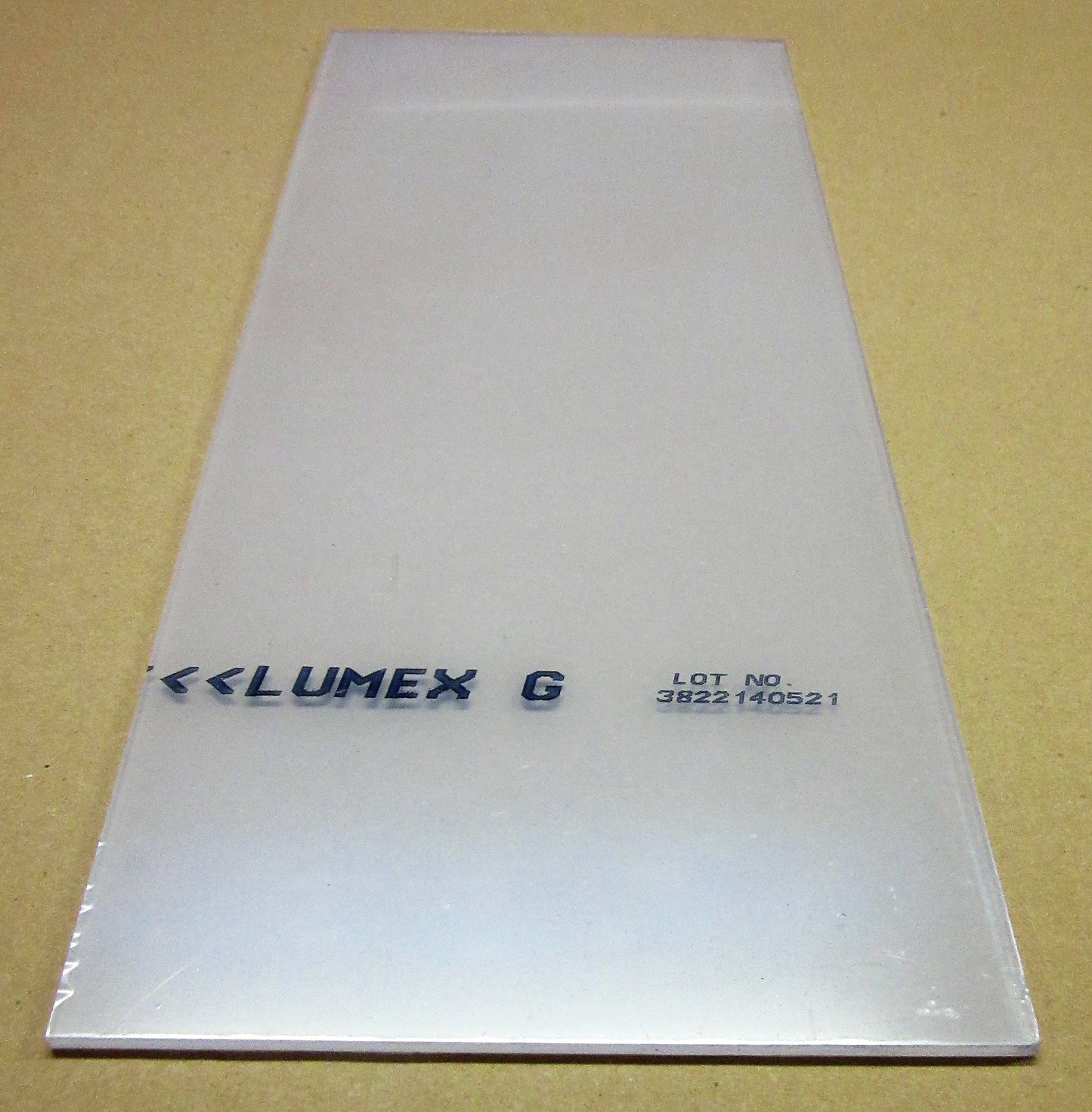 PET-G Lumex® Platte 4mm Zuschnitt 448 x 194mm Kunststoffglas transparent