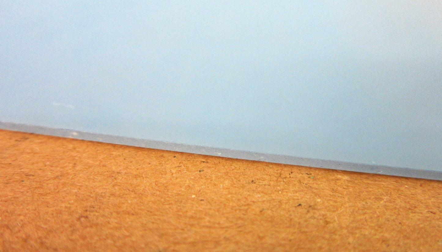 PET-A Platte 1mm Zuschnitt 595 x ca. 493-495mm Kunststoffglas klar Tiefziehmaterial