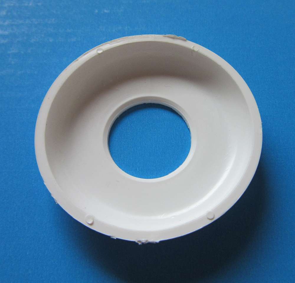 Rosette 50mm, Loch 20mm Kunststoff Weiß – Rund