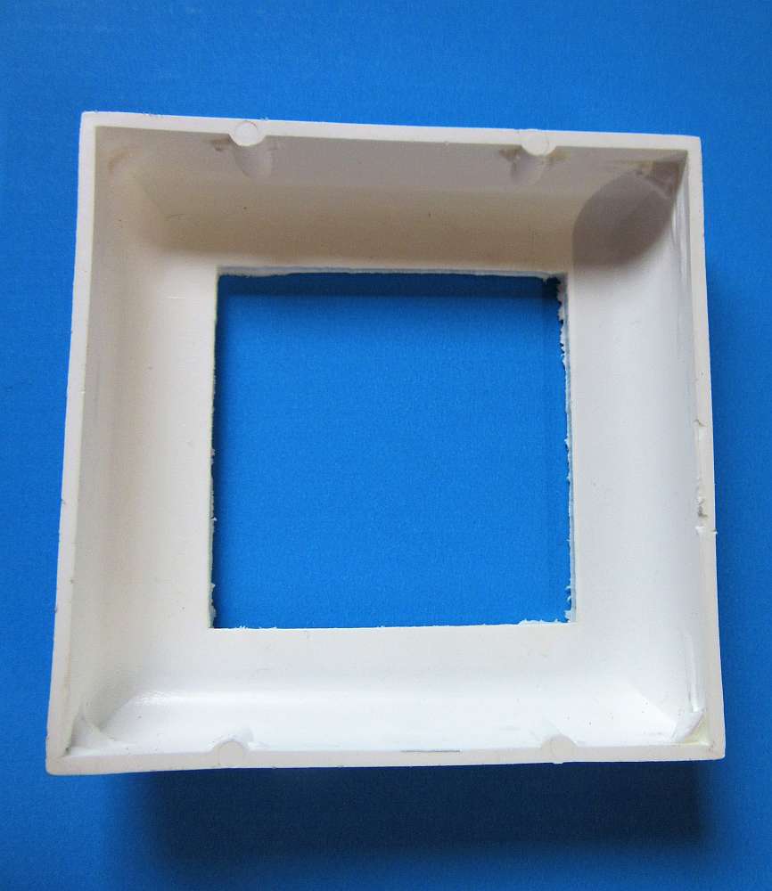 Rosetten 80 x 80mm - Loch 50 x 50mm Weiß Eckig