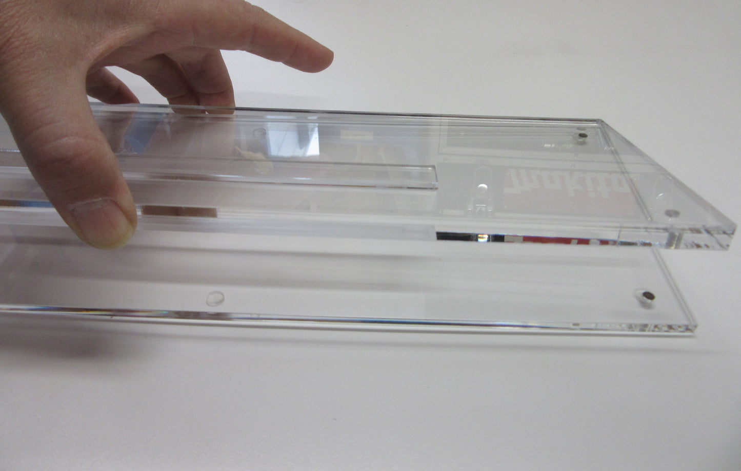 Acryl Bilderrahmen mit Magnet, Beschriftungsfeld, Thekenauflage, Werbeschild,