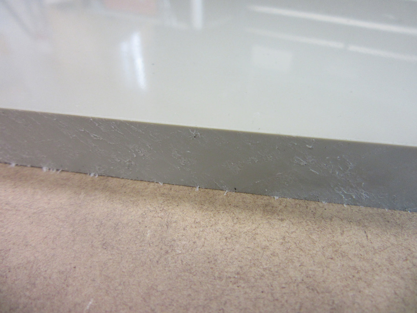 PP-H AlphaPlus® Platte 15mm Grau 520 x 225mm Vollmaterial Kunststoff