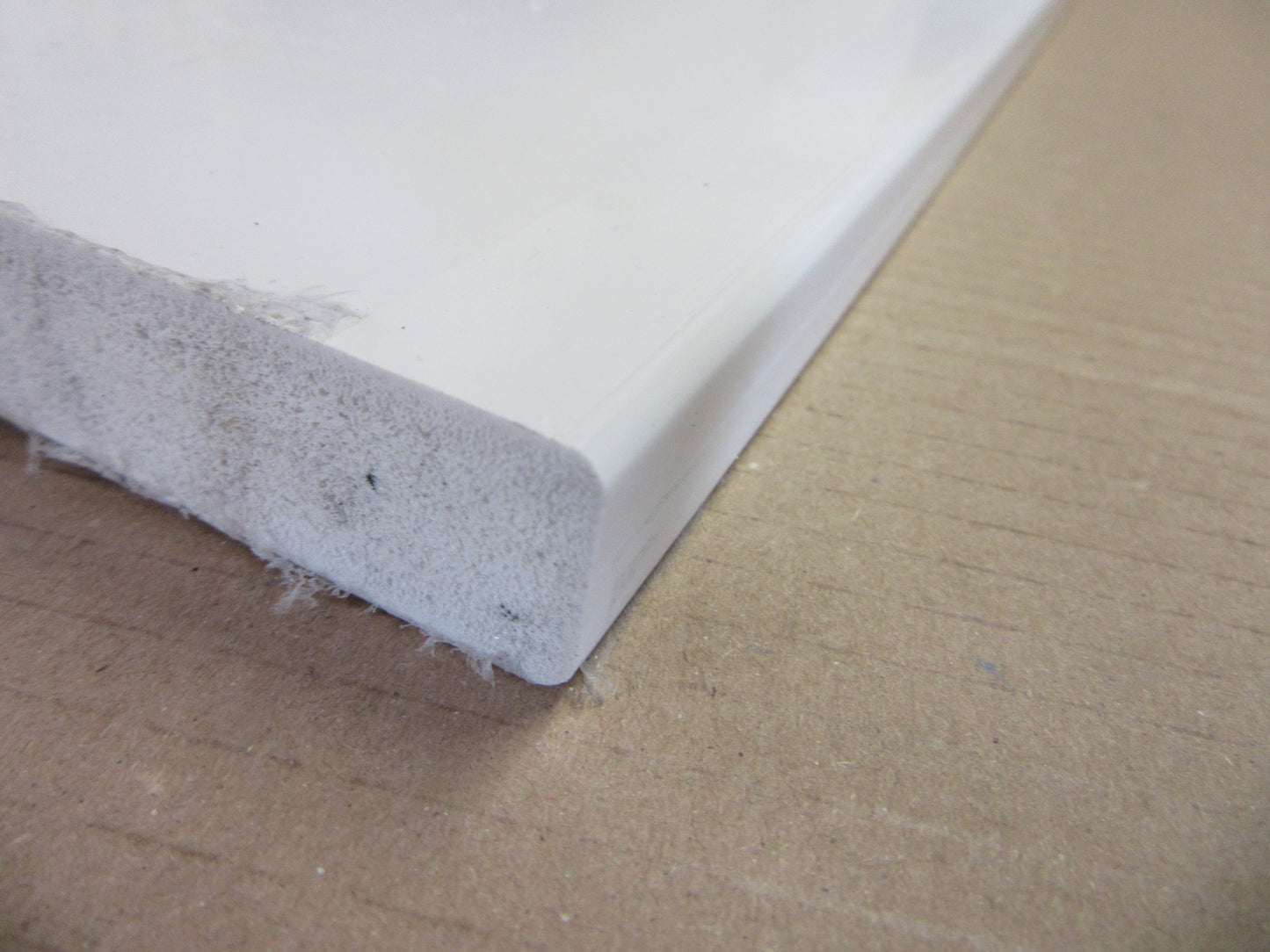 PVC Integralschaumplatte 19mm Zuschnitt weiß 993 x 243mm - Kunststoff Platte