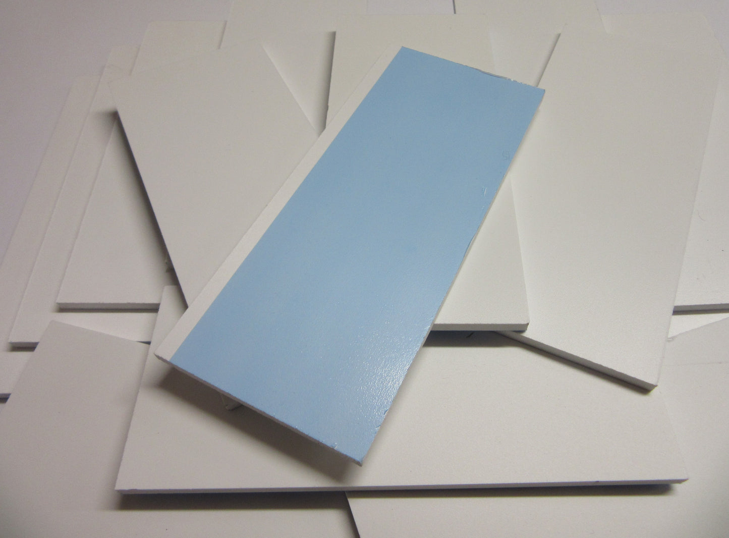 PVC Hartschaumplatten 6mm ca. 1 kg Reste Weiß - Kunststoffplatten ca. 18 Stück