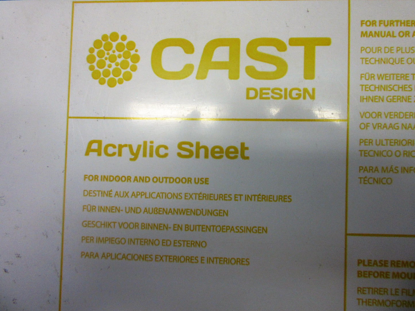 Acryl GS-Platte 8mm DIN A3 420 x 297mm Cast Design Kunststoffglas Polycasa
