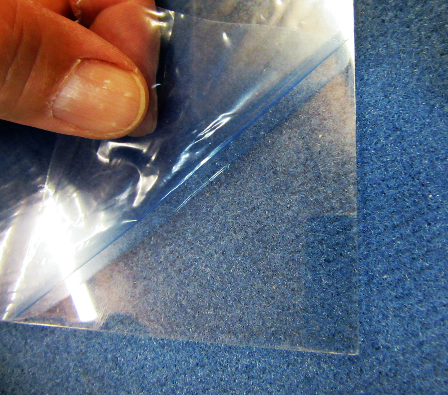 PET-A Platte 0,8mm Schutztasche gefalzt 605 x 605mm farblos klar
