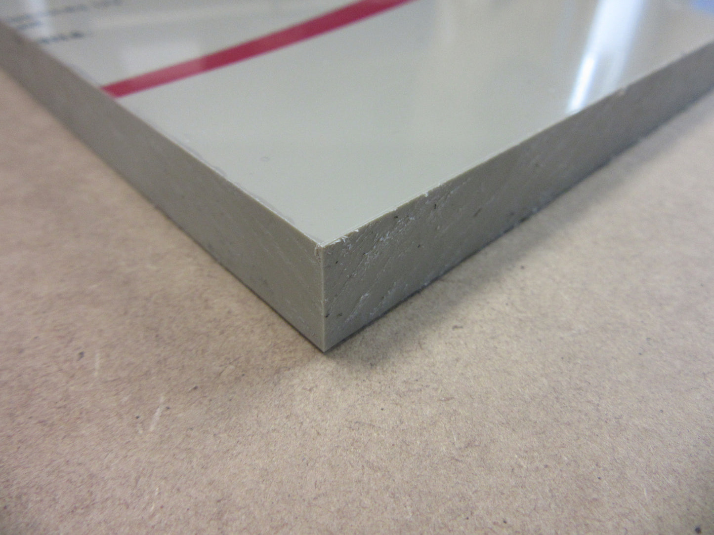 PP-H AlphaPlus® Platte 15mm Grau 520 x 225mm Vollmaterial Kunststoff