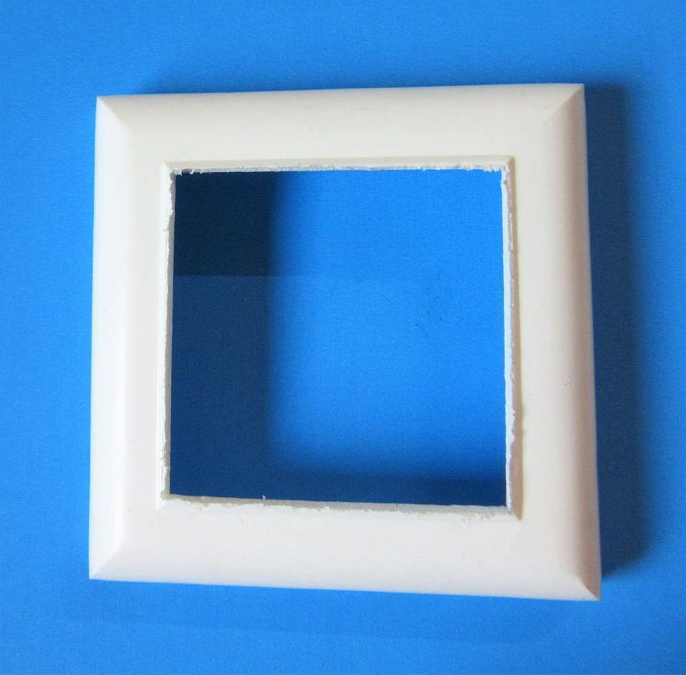 Rosetten 80 x 80mm - Loch 50 x 50mm Weiß Eckig