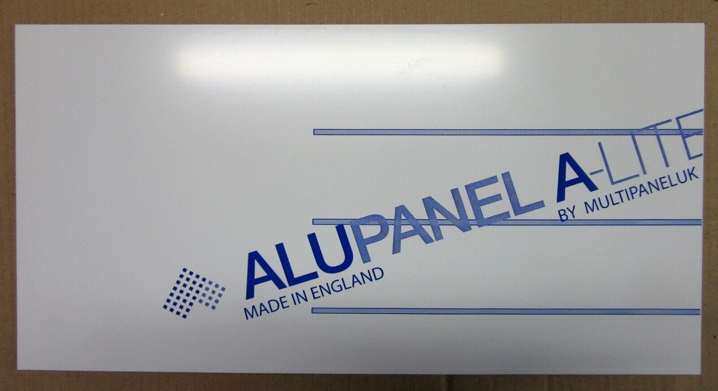 Alu-Verbundplatte 3mm weiß Zuschnitt 476 x 241mm, Deckschicht 0,26mm ALUPANEL®