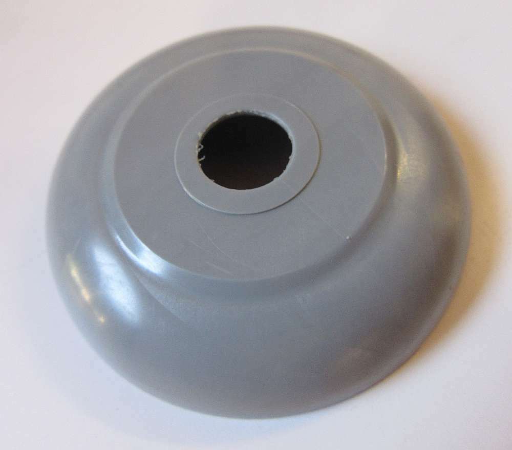 Rosette 60mm, Loch 12mm Kunststoff Grau – Rund