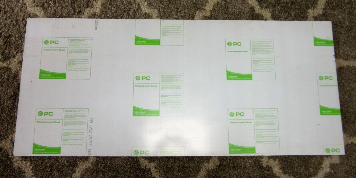 PC Platte 15mm Zuschnitt 1412 x 618mm Kunststoffglas klar Polycarbonat